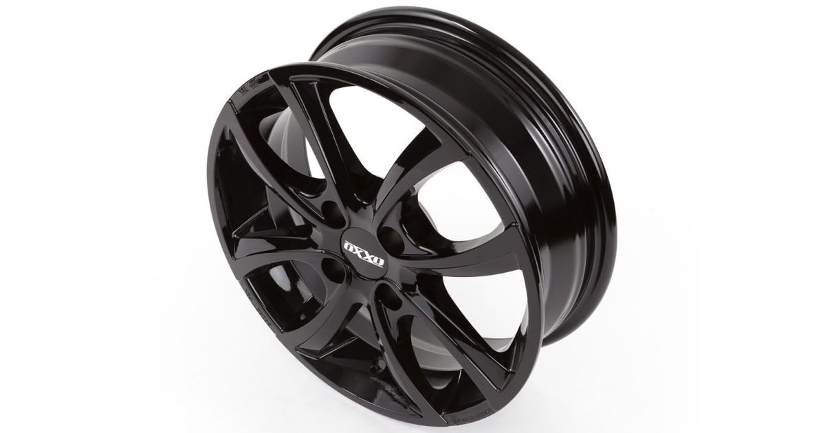 Jante Alu OXXO TELESTO GLOSSY BLACK (OX10) 5,5x15 4x100 ET36 , Alésage 60.1