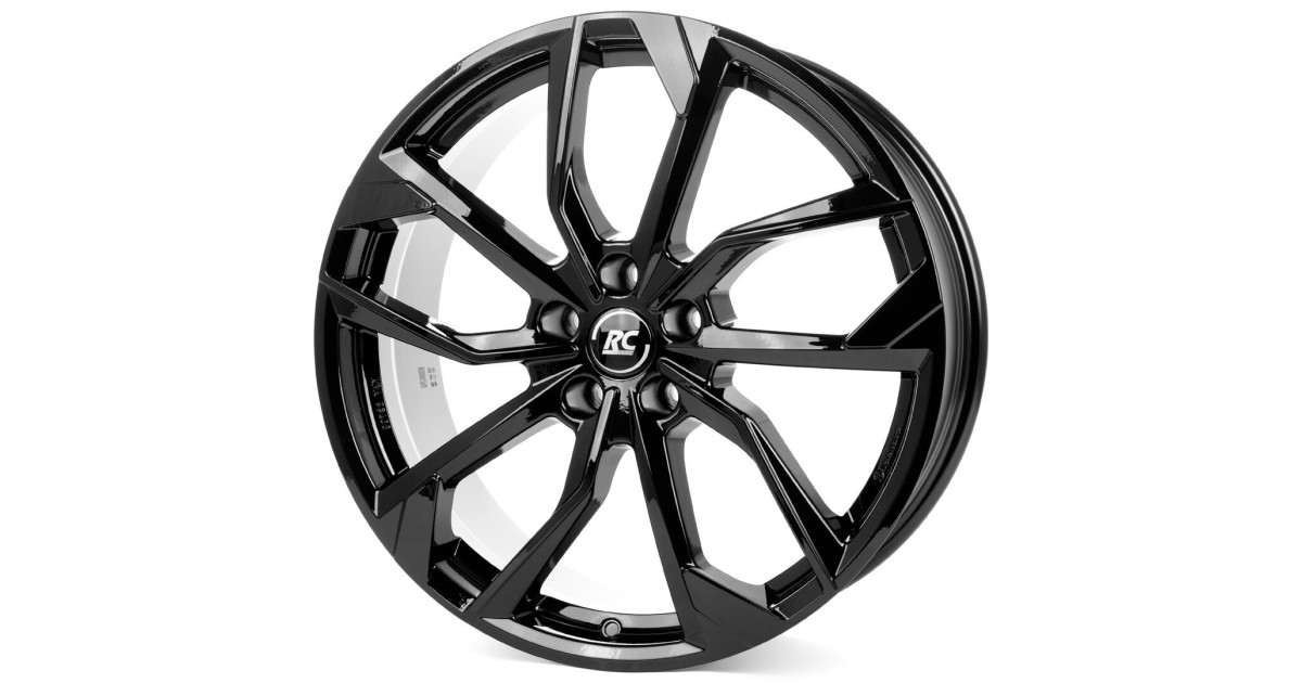 Jante Alu RC Design RC34  NOIR BRILLANT 8,5x18 5x114.3 ET40  , Alésage 64.2