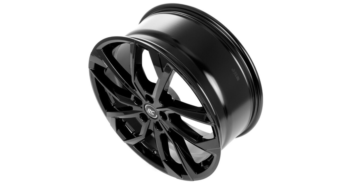 Jante Alu RC Design RC34  NOIR BRILLANT 8,5x18 5x114.3 ET40  , Alésage 64.2