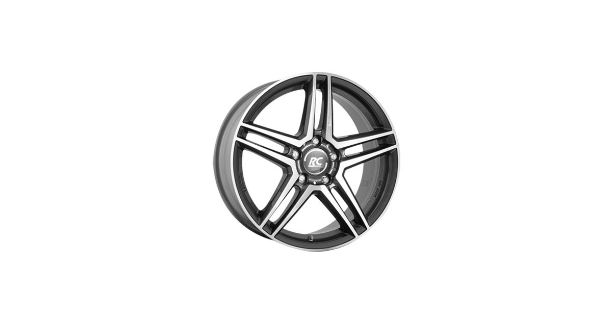 Jante ALU, RC-Design RCD17/HGVP/ET38 himalaya-grey front-poliert, 6.50X16 5/112 ET38, Alésage 66.60