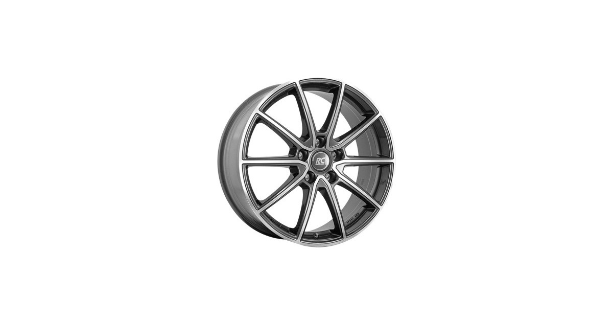 Jante ALU, RC-Design RC32/HGVP/ET39 himalaya-grey front-poliert, 6.50X16 5/98 ET39, Alésage 58.10