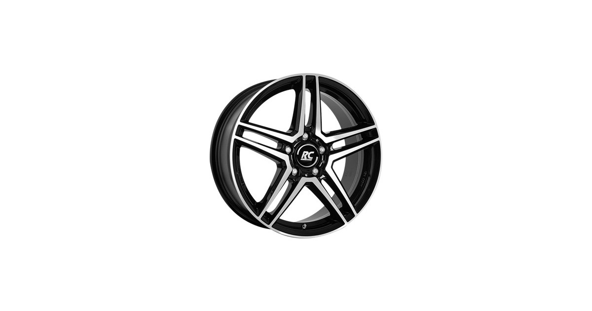 Jante ALU, RC-Design RCD17/SGVP/ET44 schwarz front-poliert (sgvp), 6.50X16 5/112 ET44.5, Alésage 66.60