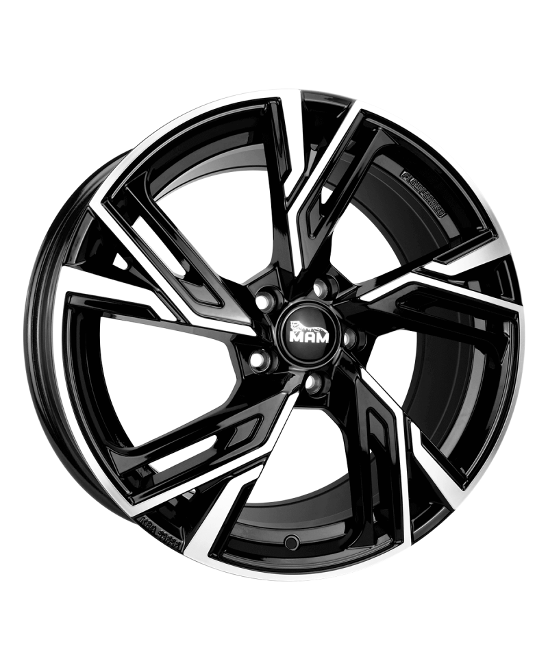 Jante ALU, MAM RS5 BLACK FRONT POLISH  8.5X20  5/108 ET40, Alésage 72.6