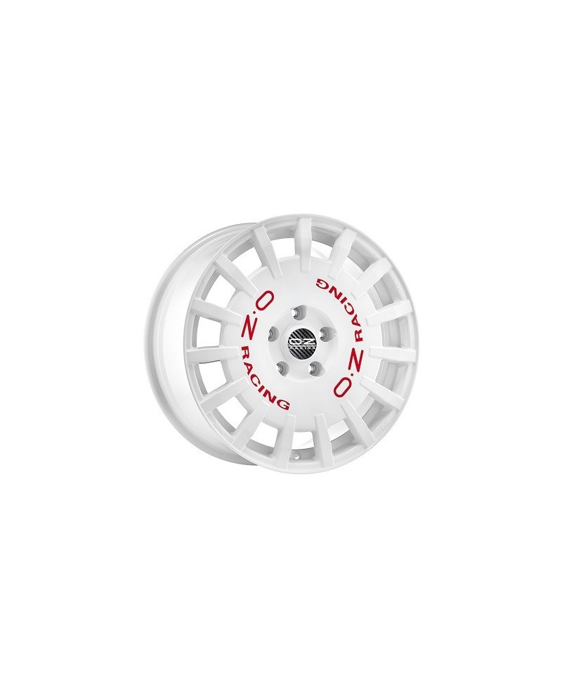 Jante ALU, OZ RALLY R/WRL/E45 WHITE + RED LET., 7X17 4/100 ET45, Alésage 68