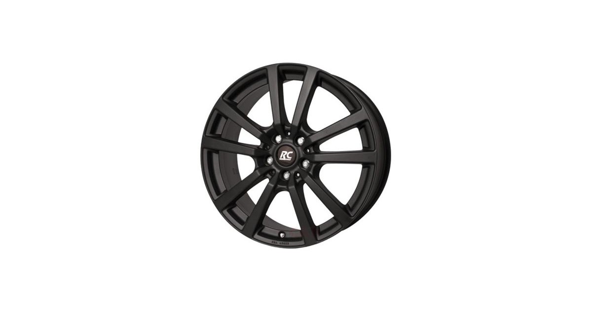 Jante ALU, RC-Design RC25T/SKM/ET55 schwarz-matt lackiert (skm), 7X17 5/120 ET55, Alésage 65.10