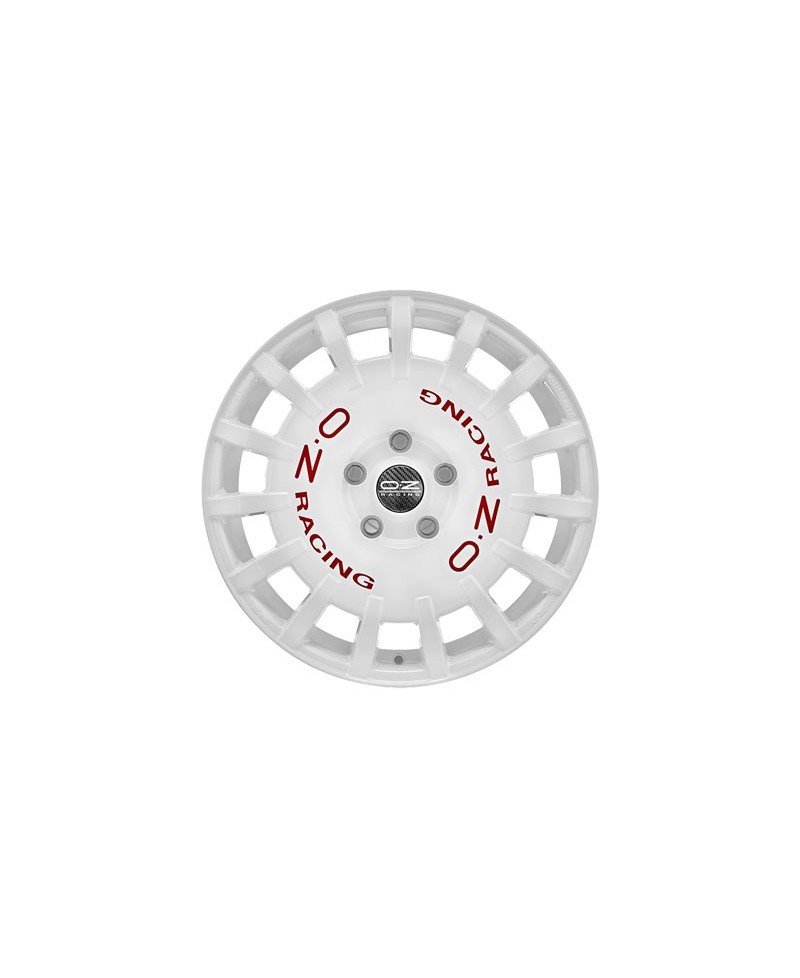 Jante ALU, OZ RALLY R./WI/E45 WHITE + RED LET., 8X17 5/112 ET45, Alésage 75