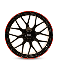 MAM GT1 BLACK PAINTED LIP RED 8x18 5/ 112 ET45 , Alésage 66,6