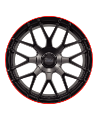 MAM GT1 MATT BLACK LIP RED 8x18 5/ 100 + 112 , ET45 , Alésage 66,6
