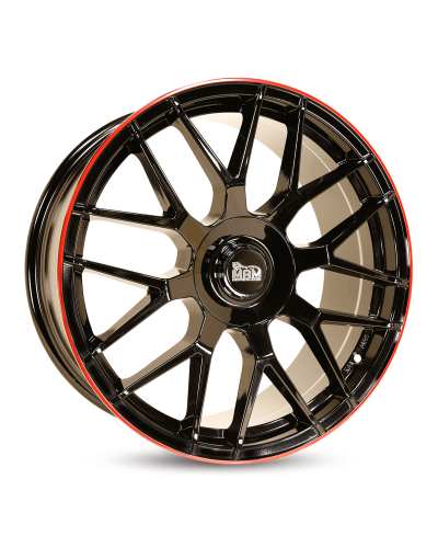 MAM GT1 BLACK PAINTED LIP RED 8,5x19 5/ 112 ET45 , Alésage 66,6