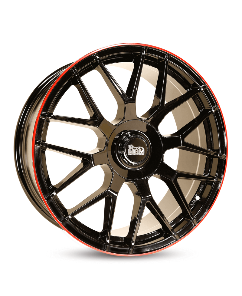 MAM GT1 BLACK PAINTED LIP RED 8,5x19 5/ 112 ET45 , Alésage 66,6