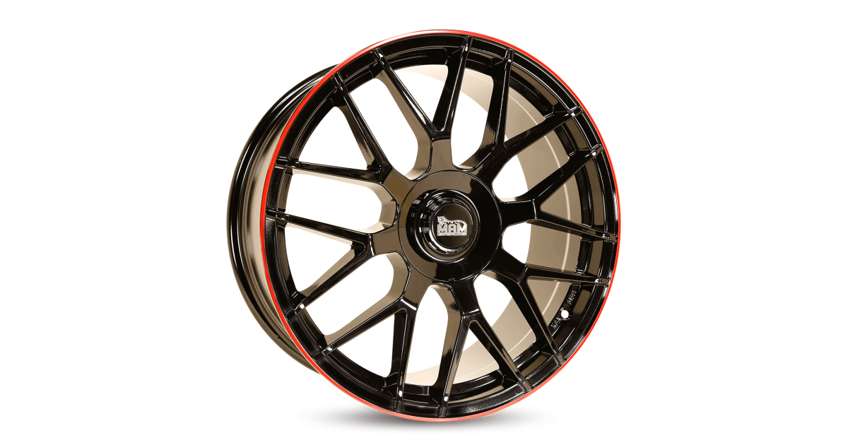 MAM GT1 BLACK PAINTED LIP RED 8,5x19 5/ 112 ET45 , Alésage 66,6