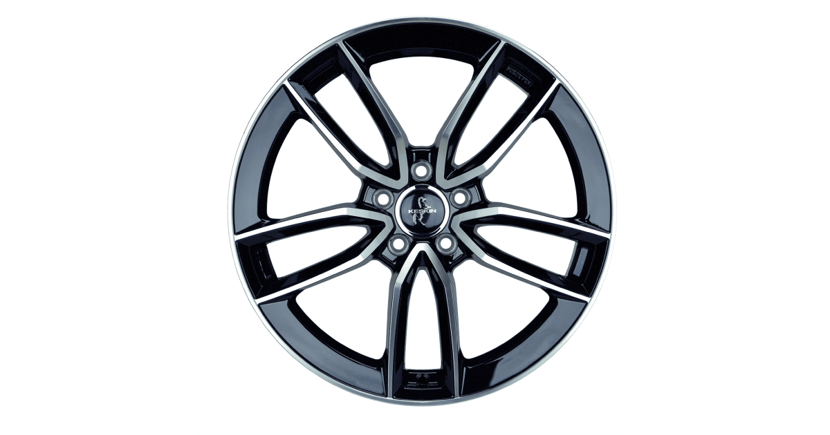 KESKIN KT21 Elegance BLACK FRONT POLISH 8x18 5/112 ET30 Alésage 66,6
