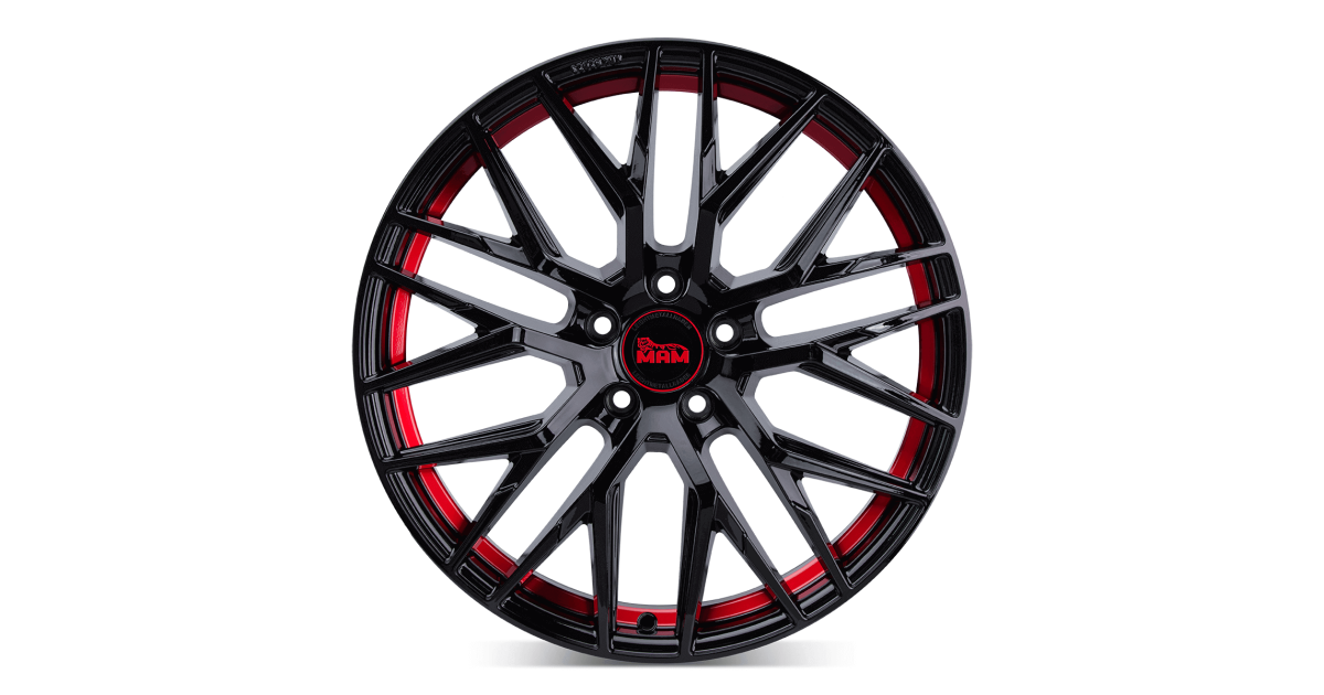 MAM RS4 BLACK PAINTED RED INSIDE 8,5x19 5/108 ET45 ,Alésage 72,6