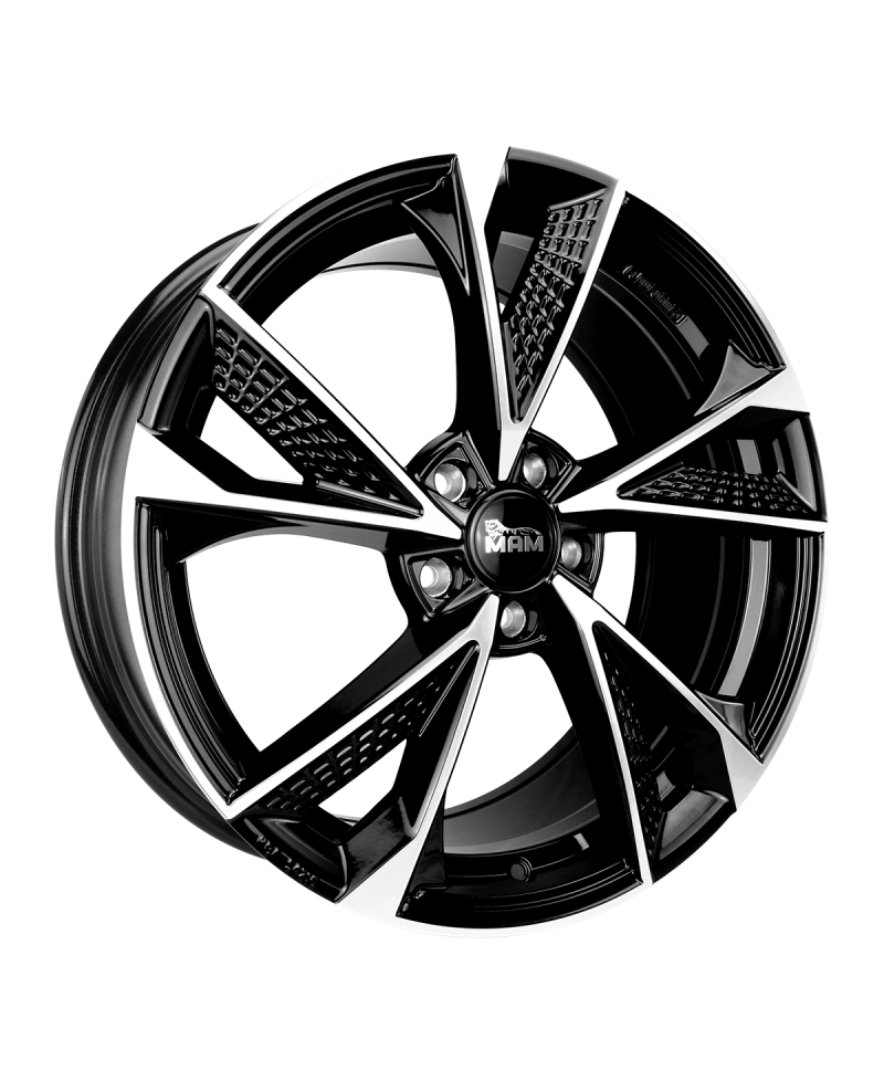 Jante ALU, MAM RS6 BLACK FRONT POLISH 8.5X20 5/114.3 ET35, Alésage 72.6