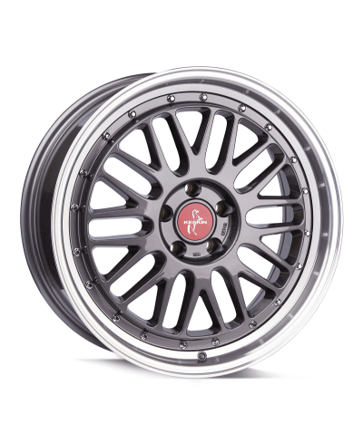 KESKIN KT22 Retro TITAN GREY LIP POLISH 8,5x19 5/108 ET45 Alésage 72,6