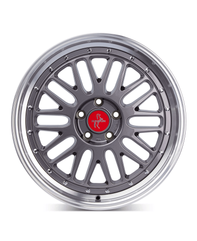 KESKIN KT22 Retro TITAN GREY LIP POLISH 8,5x19 5/108 ET45 Alésage 72,6
