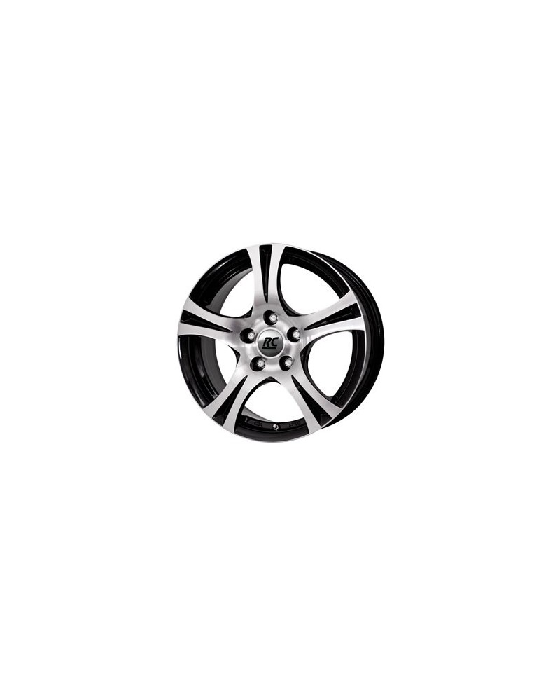 Jante ALU, RC-Design RC14/SFP/ET24 schwarz front-poliert, 6X14 4/108 ET24, Alésage 65.10