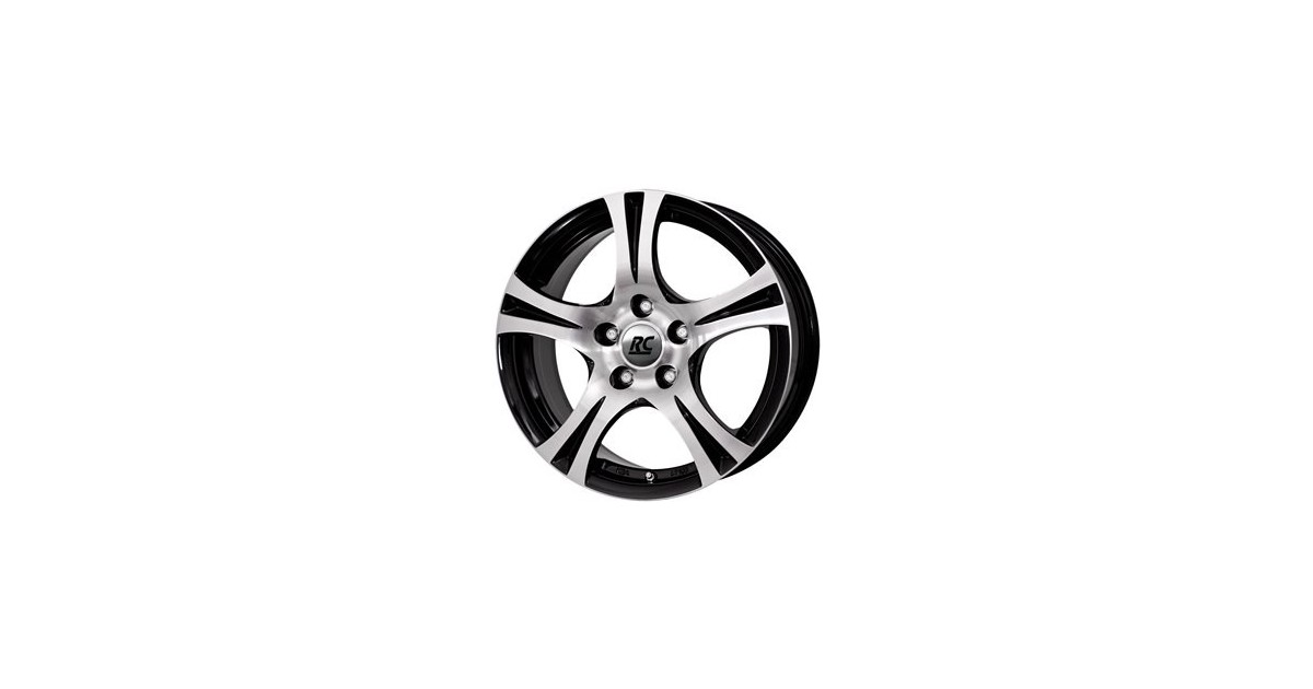 Jante ALU, RC-Design RC14/SFP/ET24 schwarz front-poliert, 6X14 4/108 ET24, Alésage 65.10