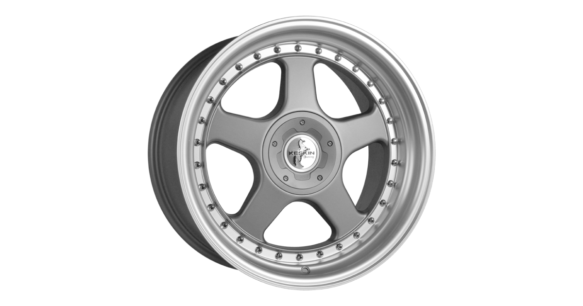 KESKIN KT1 KLASSIK TITAN GREY LIP POLISH 10x18 5/112+120 ET35 Alésage 72.6
