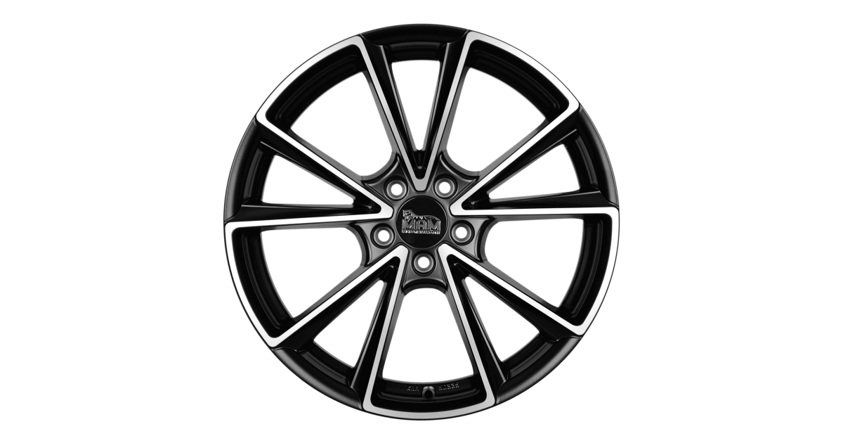 MAM A5 MATT BLACK FRONT POLISH 8x18 5/ 112 ET35 , Alésage 66,6