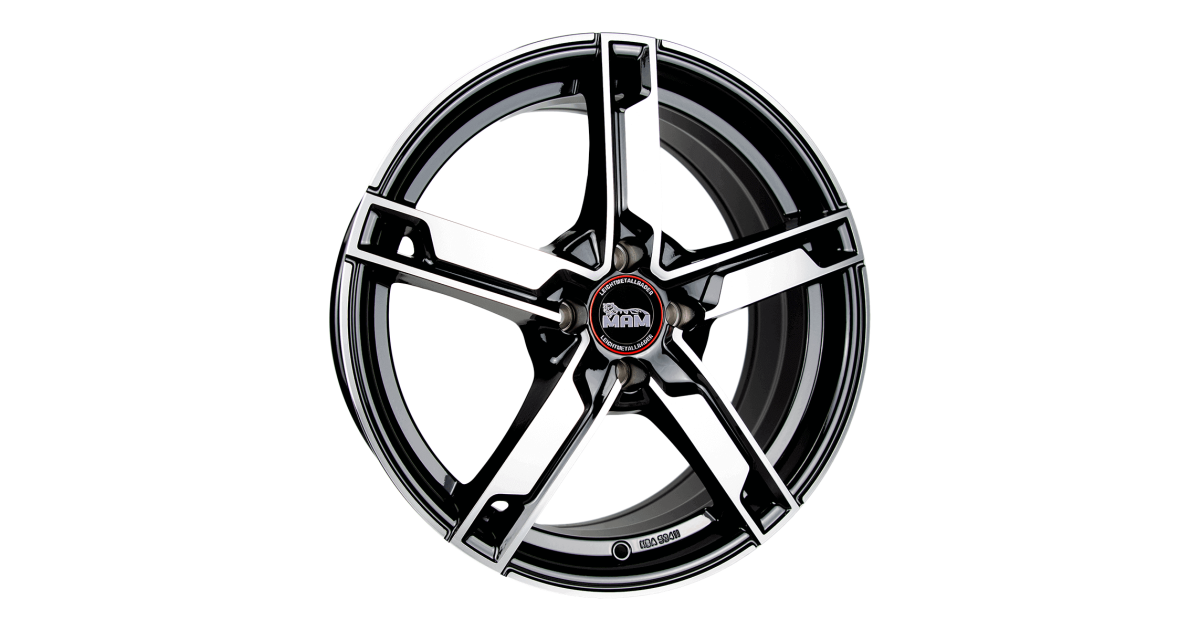 MAM W4 BLACK FRONT POLISH 6,5x16 5/100 ET38 ,Alésage 63,4