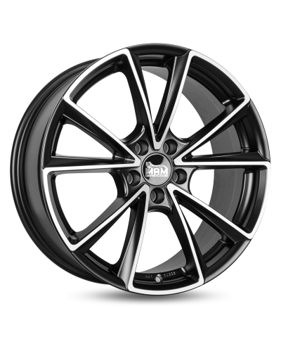 MAM A5 MATT BLACK FRONT POLISH 8x19 5/ 112 ET45 ,Alésage 66,6