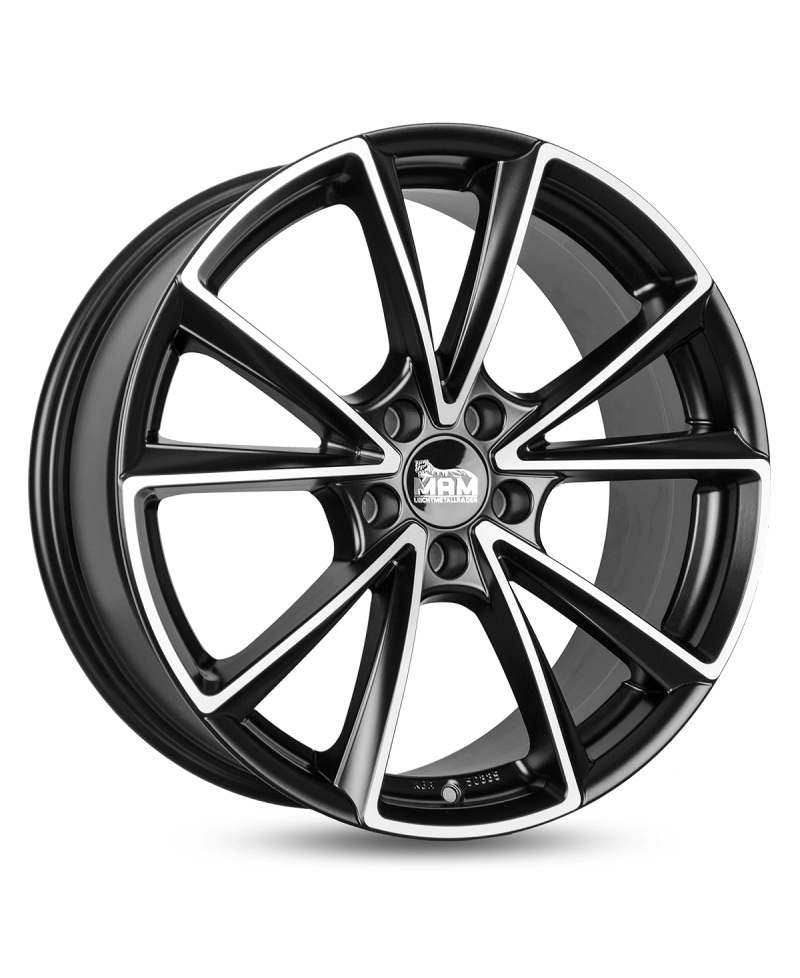 MAM A5 MATT BLACK FRONT POLISH 8x19 5/ 112 ET45 ,Alésage 66,6