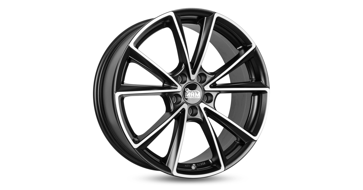MAM A5 MATT BLACK FRONT POLISH 8x19 5/ 112 ET45 ,Alésage 66,6