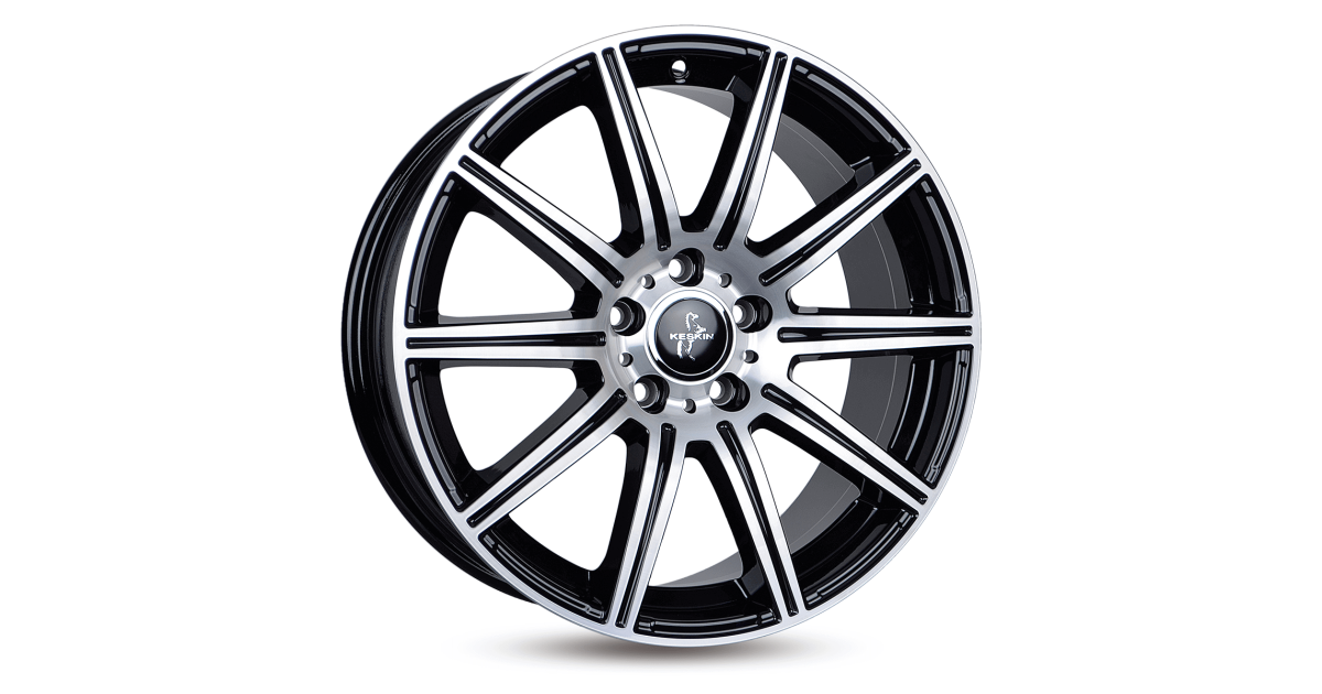 KESKIN KT16 Dynamic BLACK FRONT POLISH 8x18 5/112 ET30 Alésage 66,6