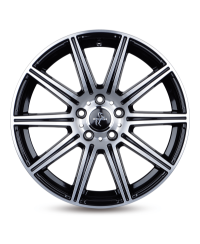 KESKIN KT16 Dynamic BLACK FRONT POLISH 8x18 5/112 ET30 Alésage 66,6