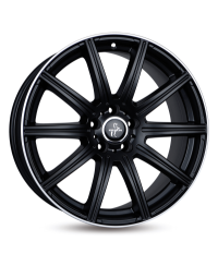 KESKIN KT16 Dynamic MATT BLACK LIP POLISH 8,5x19 5/112 ET30 Alésage 66,6