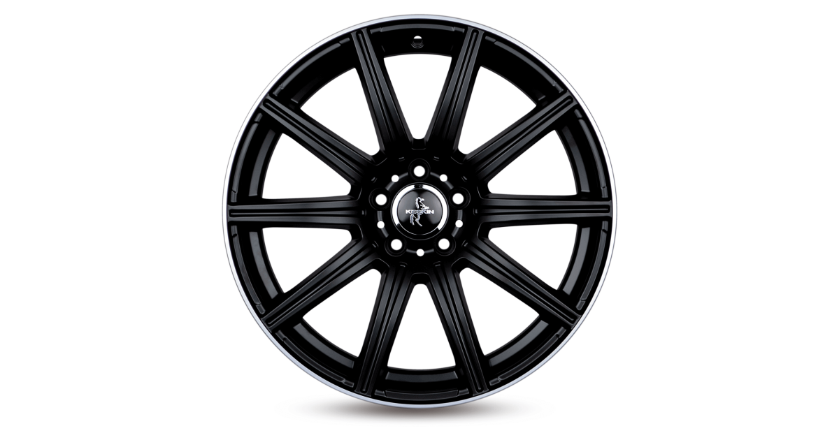 KESKIN KT16 Dynamic MATT BLACK LIP POLISH 8,5x19 5/112 ET30 Alésage 66,6