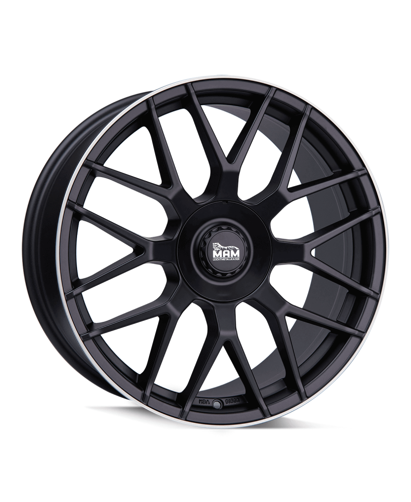 MAM GT1 MATT BLACK LIP POLISH 9,5x19 5/112 ET42 Alésage 66,6