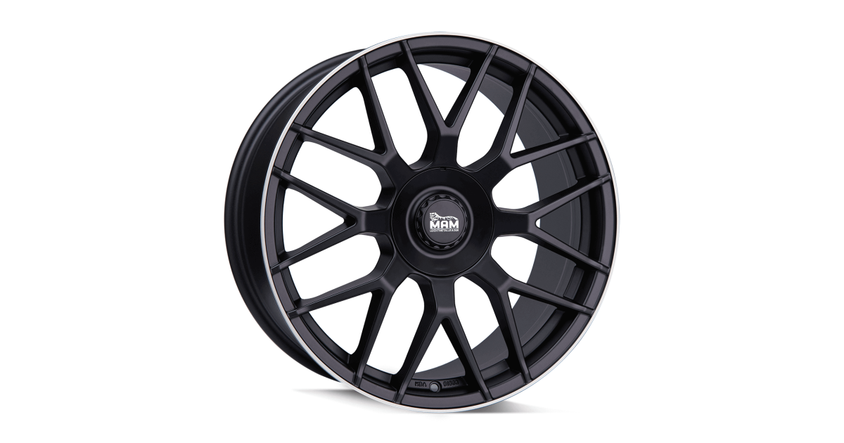 MAM GT1 MATT BLACK LIP POLISH 9,5x19 5/112 ET42 Alésage 66,6