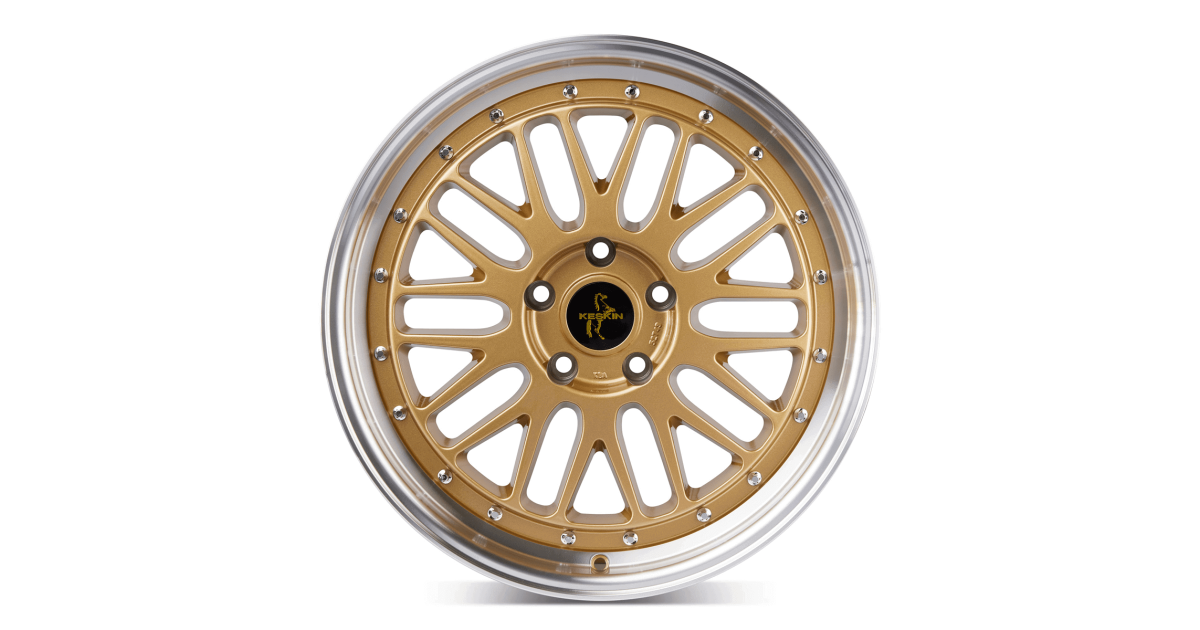 KESKIN KT22 Retro GOLD LIP POLISH 8,5x19 5/120 ET35 Alésage 72,6