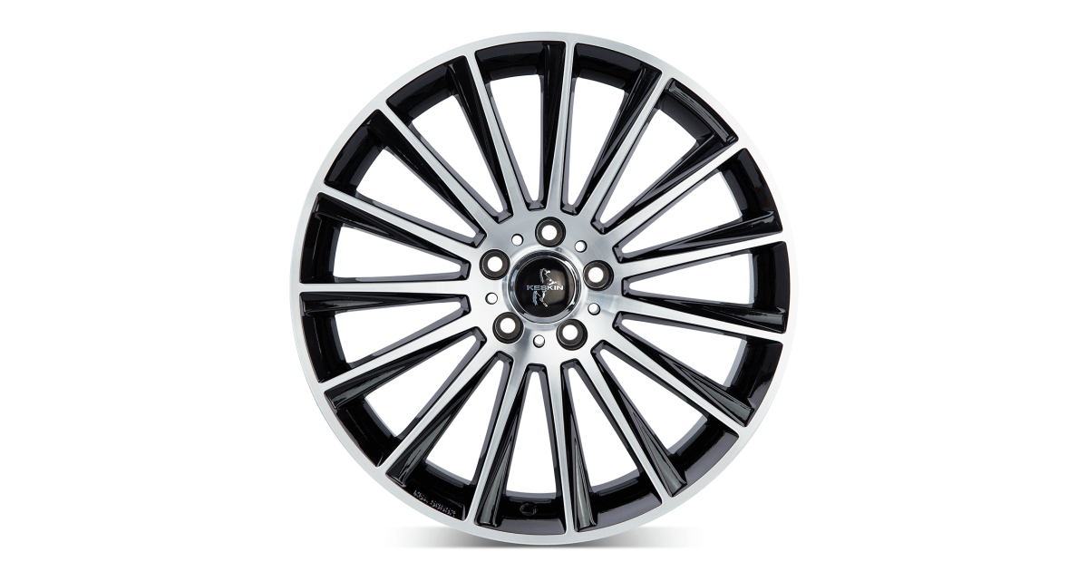 KESKIN KT18 Turbo BLACK FRONT POLISH 7x17 5/108 ET48 Alésage 72,6