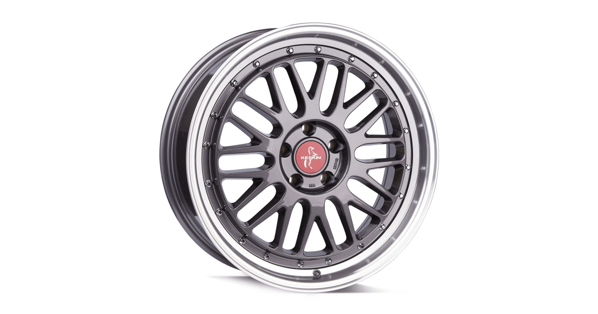 KESKIN KT22 Retro TITAN GREY LIP POLISH 8,5x19 5/112 ET45 Alésage 72,6