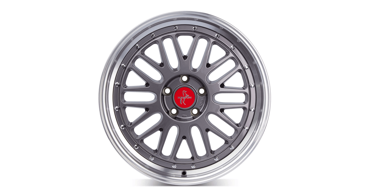 KESKIN KT22 Retro TITAN GREY LIP POLISH 8,5x19 5/112 ET45 Alésage 72,6