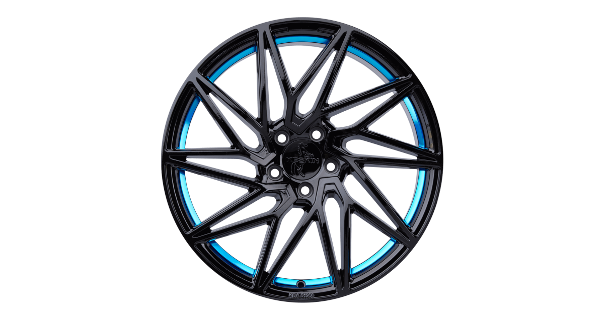 KESKIN KT20 Future BLACK PAINTED BLUE INSIDE 8,5x20 5/112 ET45 Alésage 72,6