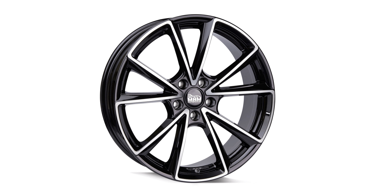 MAM A5 BLACK FRONT POLISH  8x18 5/112 ET35 ,Aésage  66,6
