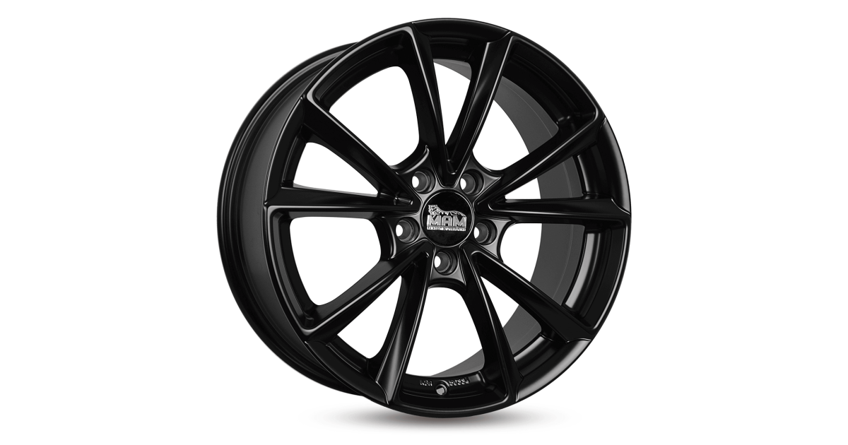 MAM A5 MATT BLACK PAINTED 8x19 5/112 ET45 ,Alésage 66,6