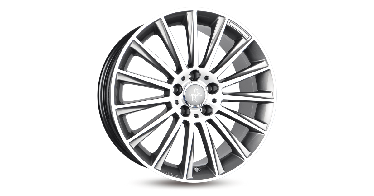 KESKIN KT18 Turbo PALLADIUM FRONT POLISH 10x22 5/130 ET58 Alésage 84,1