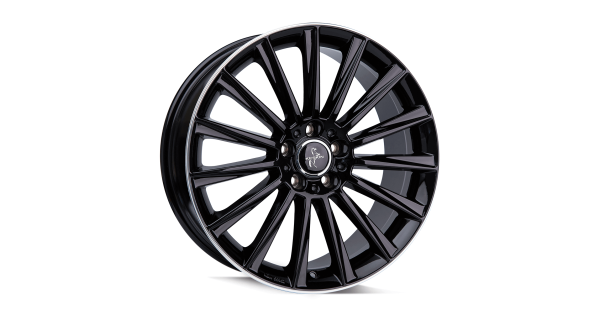 KESKIN KT18 Turbo BLACK LIP POLISH 7x17 5/114,3 ET40 Alésage 72,6