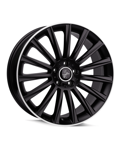 KESKIN KT18 Turbo MATT BLACK LIP POLISH 7x17 5/112 ET48 Alésage 66,6