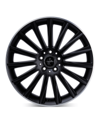 KESKIN KT18 Turbo MATT BLACK LIP POLISH 7x17 5/112 ET48 Alésage 66,6