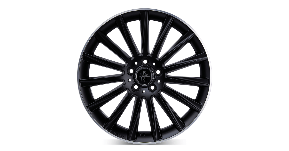KESKIN KT18 Turbo MATT BLACK LIP POLISH 8,5x20 5/112 ET42 Alésage 66,6