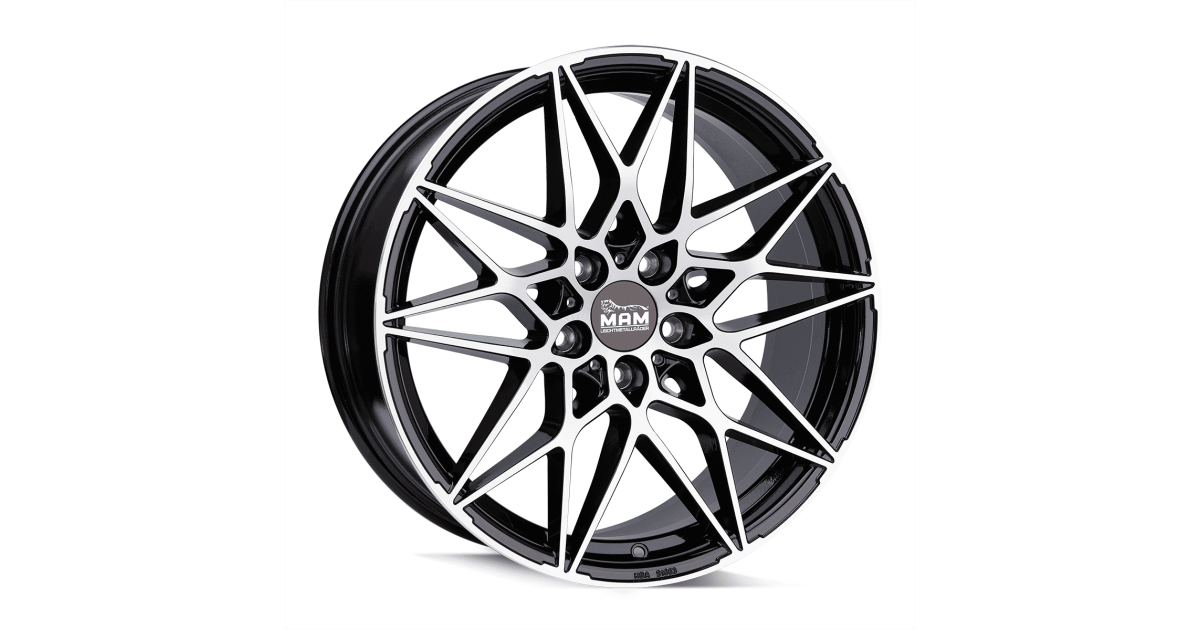 MAM B2 BLACK FRONT POLISH 8,5x20 5/112 ET30 Alésage 72,6