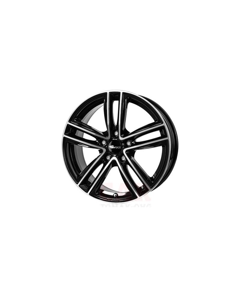 Jante ALU, RC-Design RC27/SGVP/ET52, schwarz front-poliert, 7.50X17 5/114 ET52.5, Alésage 67.10