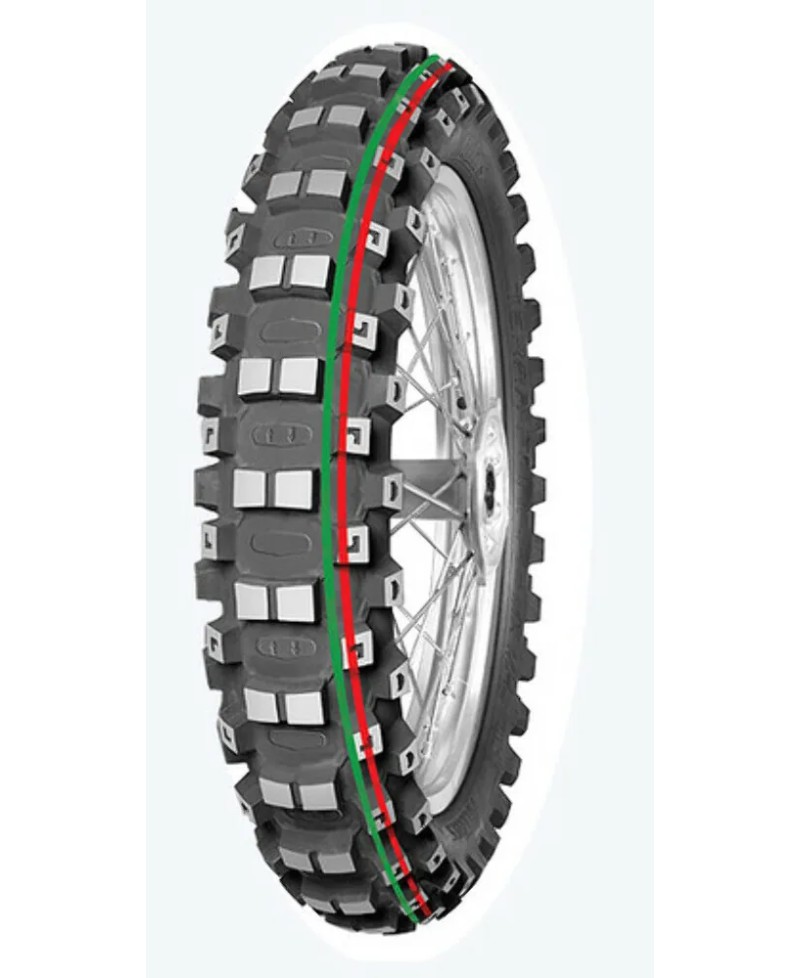 Pneu moto,  Mitas TERRA FORCE-MX MH RED/GREEN rear 120/90-18 65M TT medium/hard NHS