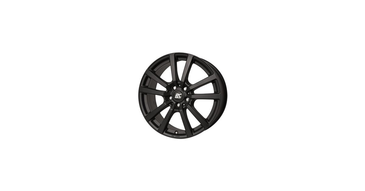 Jante ALU, RC-Design RC25T/SML/ET53 schwarz-matt lackiert, 7.50X18 5/120 ET53, Alésage 72.60